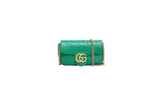 GUCCI SUPER MINI GG MMARMONT OSTRICH ED COPACABANA GREN