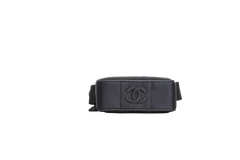 CHANEL MINI SATIN CAMERA CAMELIA BLACK