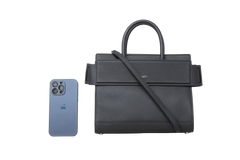 GIVENCHY HORIZON GRAINED SATCHEL BLACK