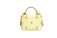 VALENTINO ROMAN STUD SMALL TOP HANDLE YELLOW