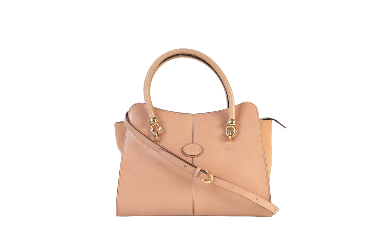 TODS SHOPPING ZIP PICCOLA BEGE