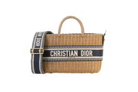 CHRISTIAN DIOR WICKER BASKET OBLIQUE CANVAS