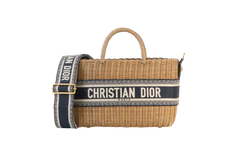 CHRISTIAN DIOR WICKER BASKET OBLIQUE CANVAS