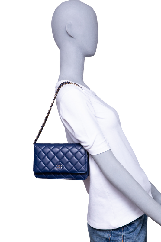 CHANEL WOC CLASSIC LAMBSKIN BLUE