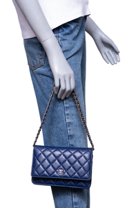 CHANEL WOC CLASSIC LAMBSKIN BLUE