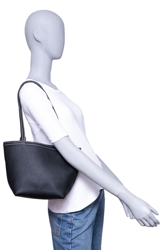 THE ROW PARK THREE MEDIUM EW LEATHER BLACK