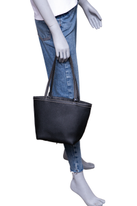 THE ROW PARK THREE MEDIUM EW LEATHER BLACK