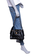 CHANEL 25 SMALL SHINY CRUMPLED CALFSKIN