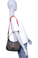 GUCCI JACKIE 1961 SMALL GG JACQUARD DENIM BLACK
