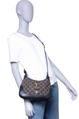 GUCCI JACKIE 1961 SMALL GG JACQUARD DENIM BLACK