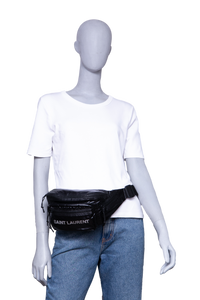 YSL NUX BELT BAG NYLON BLACK