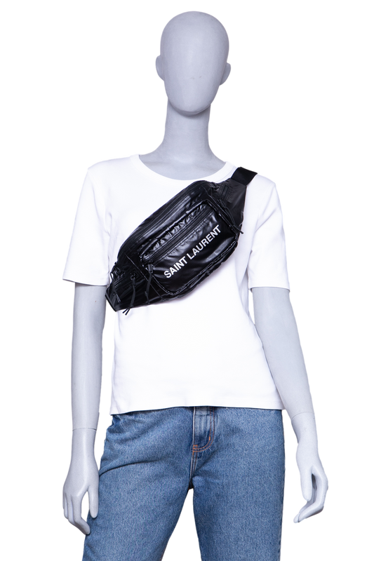 YSL NUX BELT BAG NYLON BLACK