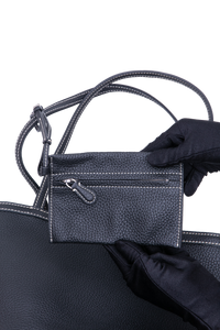 THE ROW PARK THREE MEDIUM EW LEATHER BLACK