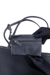 THE ROW PARK THREE MEDIUM EW LEATHER BLACK