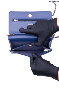 CHANEL WOC CLASSIC LAMBSKIN BLUE