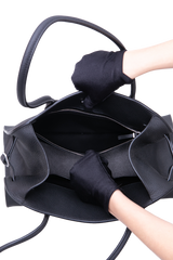 THE ROW MARGAUX SHOULDER 12 BLACK