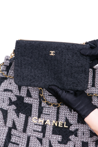 DESAPEGO DANI CARDOSO CHANEL 22 HOBO LOGO MEDIUM QUILTE BLACK