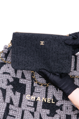 DESAPEGO DANI CARDOSO CHANEL 22 HOBO LOGO MEDIUM QUILTE BLACK