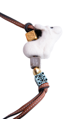 LOEWE PUPPY CHARM WOOL FELT CALFSKIN