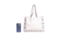 VALENTINO NEELCOTE MEDIUM STUDDED LEATHER IVORY