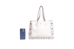 VALENTINO NEELCOTE MEDIUM STUDDED LEATHER IVORY