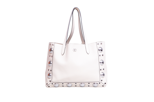 VALENTINO NEELCOTE MEDIUM STUDDED LEATHER IVORY