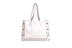 VALENTINO NEELCOTE MEDIUM STUDDED LEATHER IVORY
