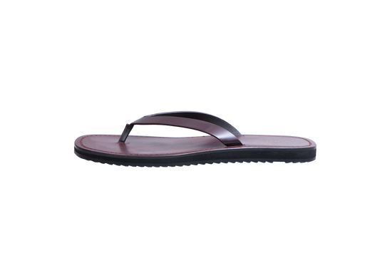 THE ROW FLIP FLOPS CITY LEATHER CALFSKIN BORDEAUX - 36 BR