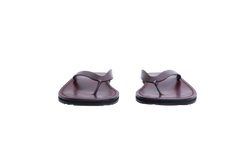 THE ROW FLIP FLOPS CITY LEATHER CALFSKIN BORDEAUX - 36 BR