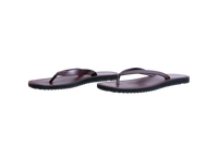 THE ROW FLIP FLOPS CITY LEATHER CALFSKIN BORDEAUX - 36 BR