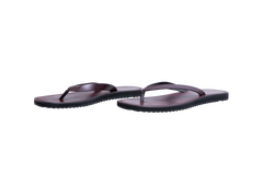 THE ROW FLIP FLOPS CITY LEATHER CALFSKIN BORDEAUX - 36 BR