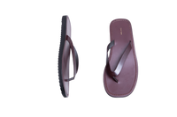 THE ROW FLIP FLOPS CITY LEATHER CALFSKIN BORDEAUX - 36 BR
