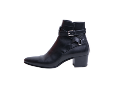 YSL BOOTS LEATHER BLACK - 35 1/2 BR