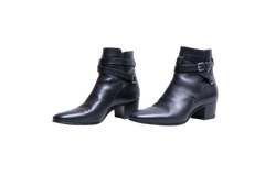 YSL BOOTS LEATHER BLACK - 35 1/2 BR