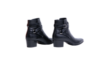 YSL BOOTS LEATHER BLACK - 35 1/2 BR