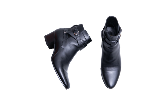 YSL BOOTS LEATHER BLACK - 35 1/2 BR