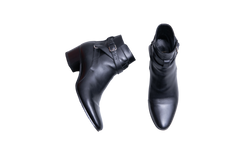 YSL BOOTS LEATHER BLACK - 35 1/2 BR