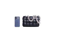 BOTTEGA PADDED CASSETE CHAIN MAXI INTRECCIATO BLACK