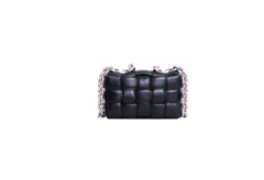 BOTTEGA PADDED CASSETE CHAIN MAXI INTRECCIATO BLACK