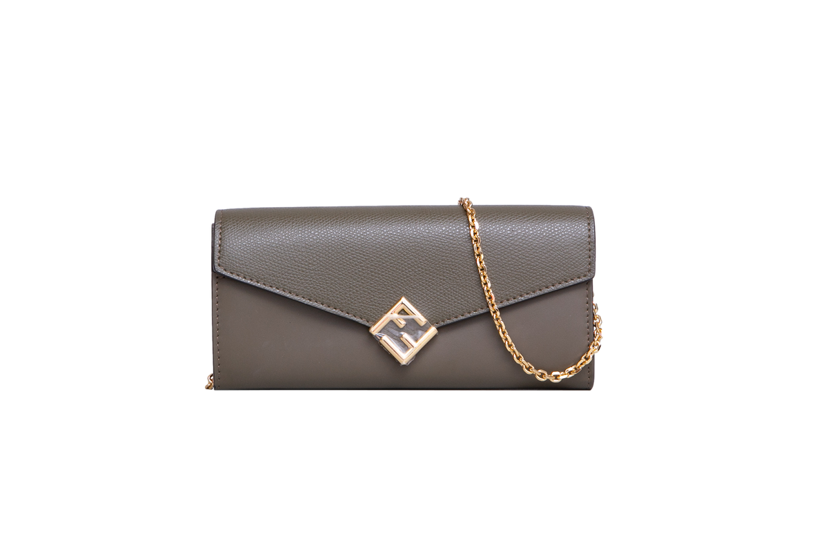 FENDI WOC FF DIAMONDS CONTINENTAL AVOCADO