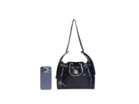 CHANEL 25 SMALL SHINY CRUMPLED CALFSKIN