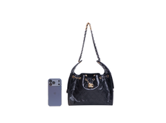 CHANEL 25 SMALL SHINY CRUMPLED CALFSKIN