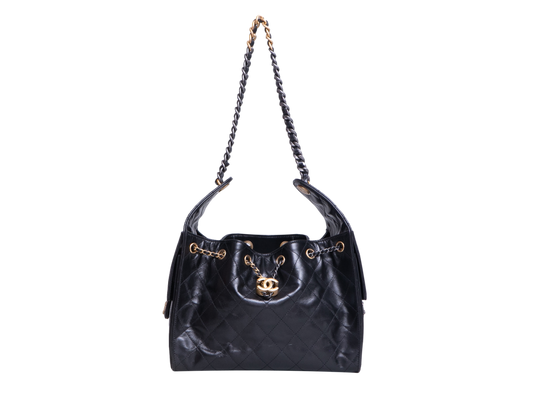 CHANEL 25 SMALL SHINY CRUMPLED CALFSKIN