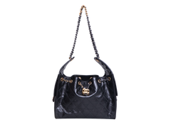 CHANEL 25 SMALL SHINY CRUMPLED CALFSKIN