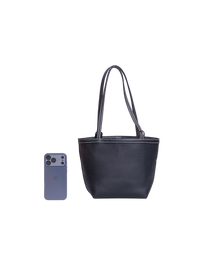 THE ROW PARK THREE MEDIUM EW LEATHER BLACK
