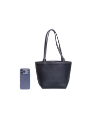 THE ROW PARK THREE MEDIUM EW LEATHER BLACK