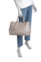 PRADA GALLERIA LUX SAFFIANO LARGE GREY