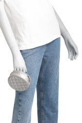 CHANEL MINI ROUND POUCH AGED GREY CALFSKIN