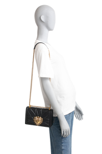 DG DEVOTION BAG MEDIUM IN QUILTED NAPPA BLACK