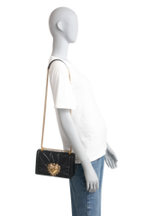 DG DEVOTION BAG MEDIUM IN QUILTED NAPPA BLACK